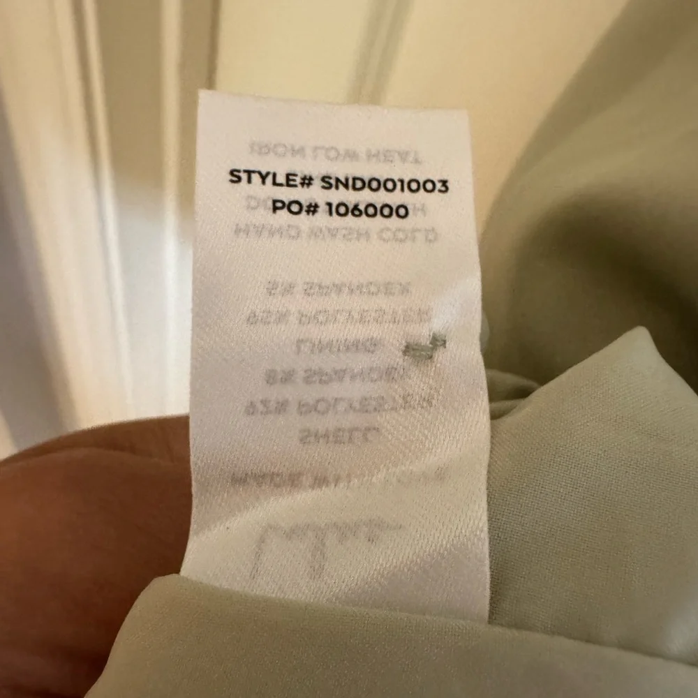 NWT Lulus What a Stunner Sage Green Satin Asymmetrical Mini Dress, Medium - Picture 4 of 8